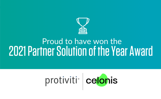 Protiviti | Celonis Partner Solution of the Year Award Celonis 2021 Partner of the Year Award