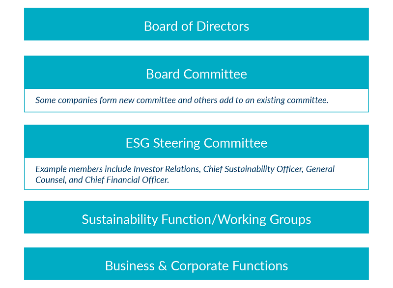 Example sustainability program governance structure Example sustainability program governance structure