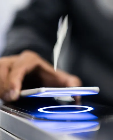 Ein Smartphone, welches zum Austausch von Daten verwendet wird
